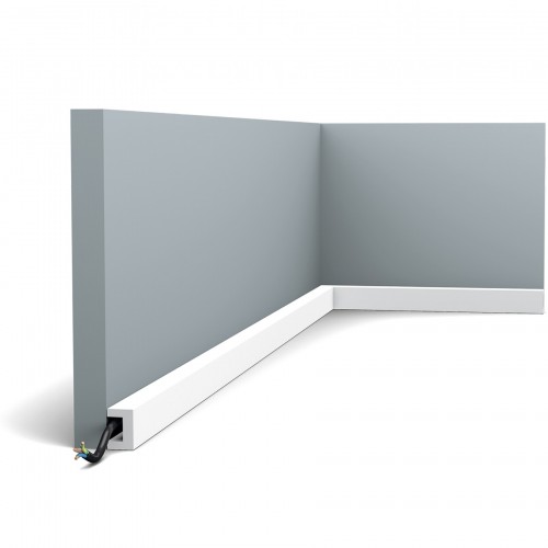 Потолочный плинтус под покраску Orac Decor Select CX190 с подсветкой 2000×30×20