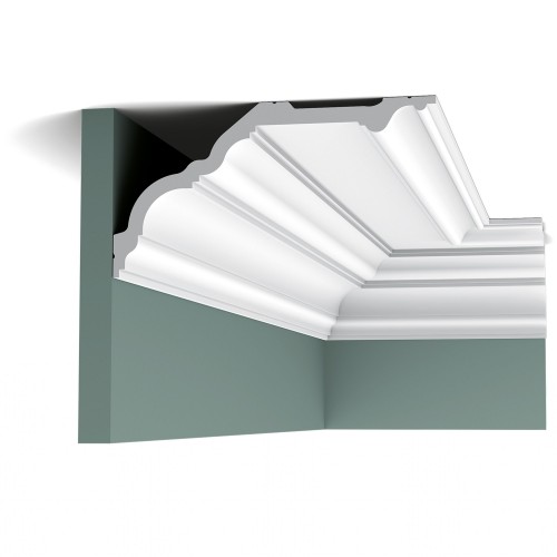 Потолочный плинтус под покраску Orac Decor Luxxus C340 2000×256×135