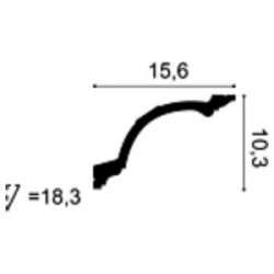 Потолочный плинтус под покраску Orac Decor Select C217 2000×156×103