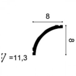 Потолочный плинтус под покраску Orac Decor Orac Luxxus C240 2000×80×80