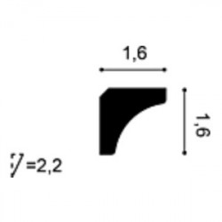 Потолочный плинтус под покраску Orac Decor Orac Luxxus C250 2000×16×16