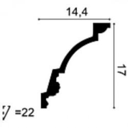 Потолочный плинтус под покраску Orac Decor Orac Luxxus C301 2000×144×170