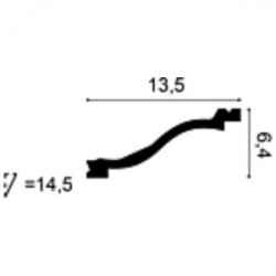 Потолочный плинтус под покраску гибкий Orac Decor Orac Luxxus C331F 2000×135×64