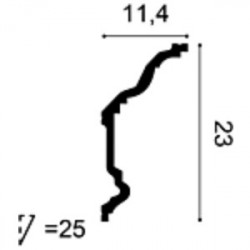 Потолочный плинтус под покраску Orac Decor Orac Luxxus C332 2000×114×230