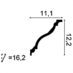 Потолочный плинтус под покраску Orac Decor Select C333 2000×111×122