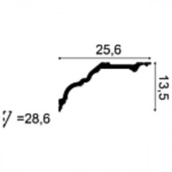 Потолочный плинтус под покраску Orac Decor Orac Luxxus C340 2000×256×135