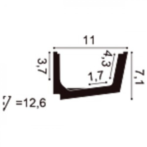 Потолочный плинтус под покраску Orac Decor Modern Straight C357 с подсветкой 2000×110×71