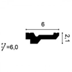 Потолочный плинтус под покраску Orac Decor Orac Luxxus C360 2000×60×21