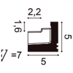 Потолочный плинтус под покраску Orac Decor Modern Stripe C361 с подсветкой 2000×50×50