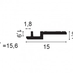 Потолочный плинтус под покраску Orac Decor Modern C395 с подсветкой 2000×31×155