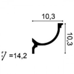 Потолочный плинтус под покраску Orac Decor Select C902 с подсветкой 2000×103×103