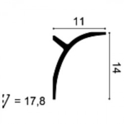 Потолочный плинтус под покраску Orac Decor C991 с подсветкой 2000×110×140