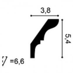 Потолочный плинтус под покраску Orac Decor Orac Axxent CX112 2000×38×54