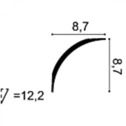 Потолочный плинтус под покраску Orac Decor Orac Axxent CX126 2000×87×87