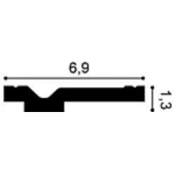 Потолочный плинтус под покраску Orac Decor Orac Axxent CX161 2000×69×13