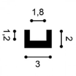 Потолочный плинтус под покраску Orac Decor Select CX190 с подсветкой 2000×30×20