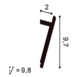Потолочный плинтус под покраску Orac Decor Modern Diagonal SX179 с подсветкой 2000×29×97