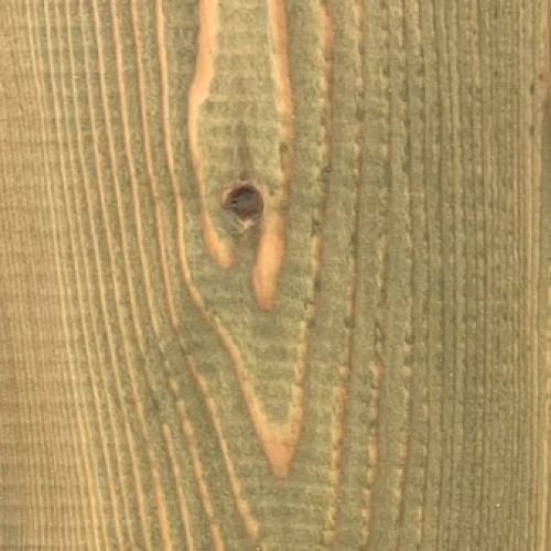 Масло Rubio Monocoat Hybrid Wood Protector Аvtoclave green, магазинный образец выкраса на лиственнице