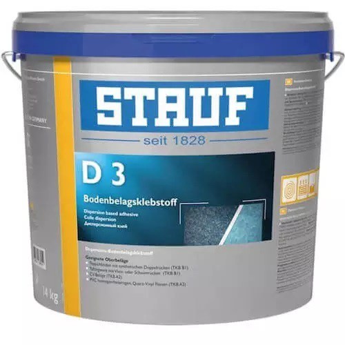 Универсальный дисперсионный клей для эластичных напольных покрытий Stauf D3 14 кг