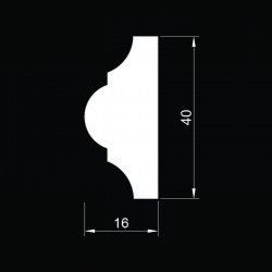 Молдинг МДФ под покраску Evrowood М 02 2000×40×16