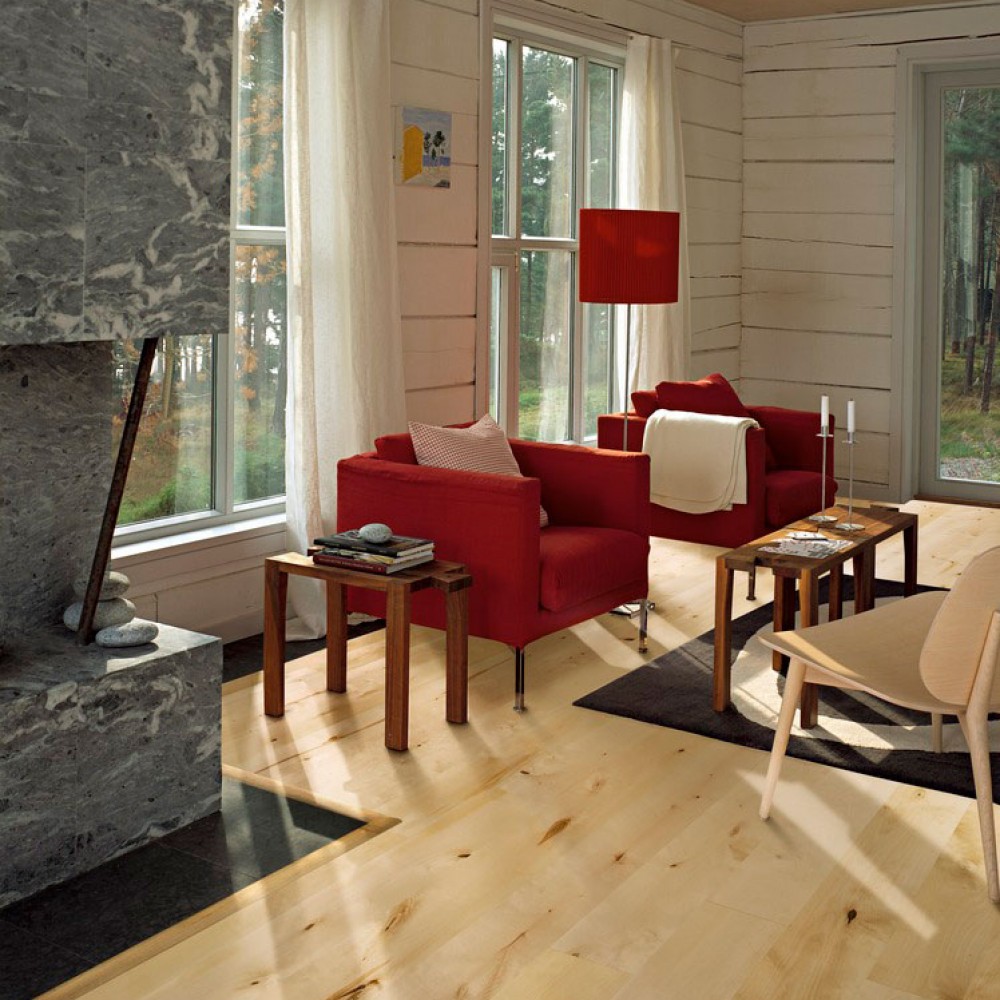 Березовый паркет в интерьере