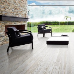 Паркетная доска Tarkett Rumba Дуб снежный браш Oak Snow BR 550048035 1200×120×14