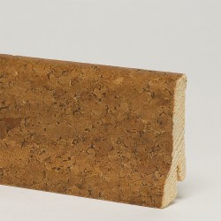 Плинтус деревянный CorkStyle пробка Cork Brown сапожок 60x22