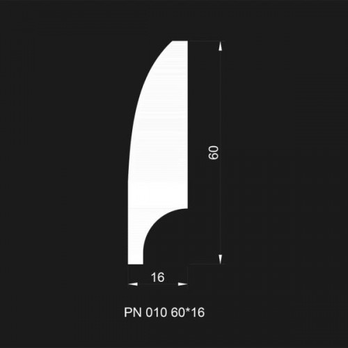 Плинтус МДФ под покраску Evrowood PN 010 2000×60×16 Плинтус МДФ под покраску Evrowood PN 010 2000×60×16