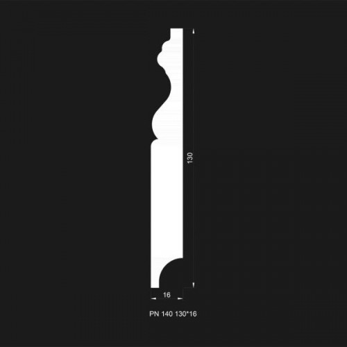 Плинтус МДФ под покраску Evrowood PN 140 2000×130×16 Плинтус МДФ под покраску Evrowood PN 140 2000×130×16