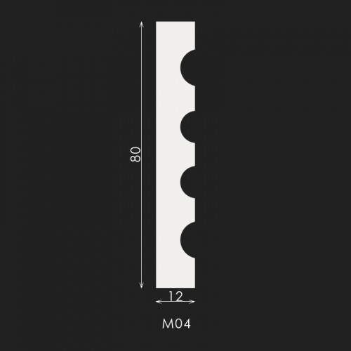 Молдинг МДФ под покраску Evrowood М 04 2000×80×12