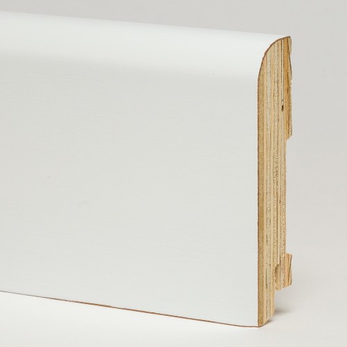 Плинтус деревянный Modern Decor белый 1000 100х15