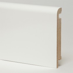 Плинтус МДФ крашеный Modern Decor белый глянцевый 2440×80×16