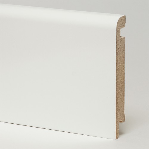 Плинтус МДФ крашеный Modern Decor белый глянцевый 2440×80×16 Плинтус МДФ крашеный Modern Decor белый глянцевый 2440×80×16