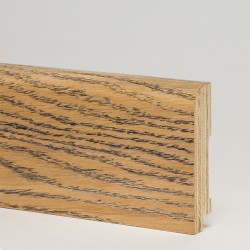 Плинтус деревянный Modern Decor дуб Затертый черный 0018 100x30