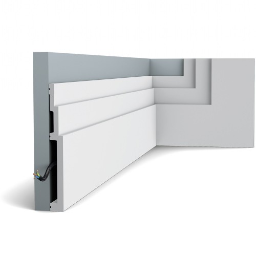 Плинтус под покраску Orac Decor Modern High Line SX181 2000×200×22