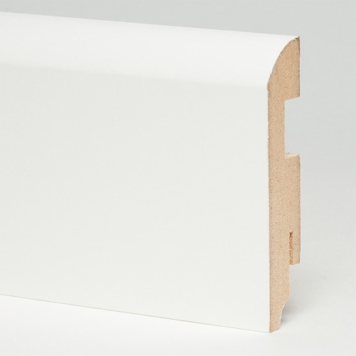 Плинтус МДФ ламинированный TeckWood прямой скругленный белый матовый 2150×100×16 Плинтус МДФ ламинированный TeckWood прямой скругленный белый матовый 2150×100×16