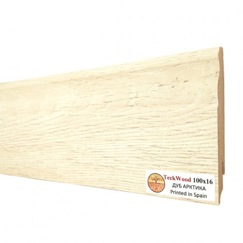 Плинтус МДФ ламинированный TeckWood дуб Арктика 2150×100×16 Плинтус МДФ ламинированный TeckWood дуб Арктика 2150×100×16