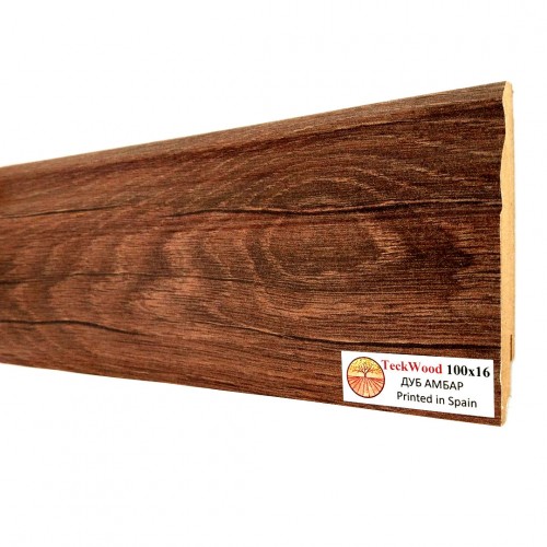 Плинтус МДФ ламинированный TeckWood дуб Амбар 2150×100×16 Плинтус МДФ ламинированный TeckWood дуб Амбар 2150×100×16