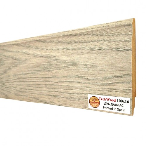 Плинтус МДФ ламинированный TeckWood дуб Даллас 2150×100×16 Плинтус МДФ ламинированный TeckWood дуб Даллас 2150×100×16