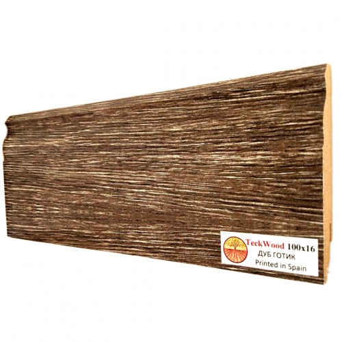 Плинтус МДФ ламинированный TeckWood дуб Готик 2150×100×16