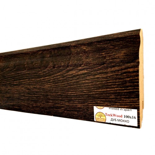 Плинтус МДФ ламинированный TeckWood дуб Мокко 2150×100×16