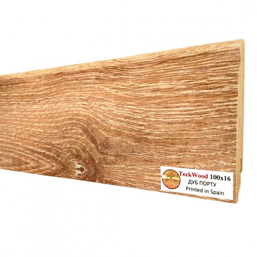 Плинтус МДФ ламинированный TeckWood дуб Порту 2150×100×16 Плинтус МДФ ламинированный TeckWood дуб Порту 2150×100×16
