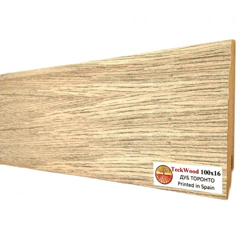 Плинтус МДФ ламинированный TeckWood дуб Торонто 2150×100×16 Плинтус МДФ ламинированный TeckWood дуб Торонто 2150×100×16