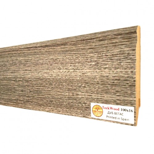 Плинтус МДФ ламинированный TeckWood дуб Вегас 2150×100×16 Плинтус МДФ ламинированный TeckWood дуб Вегас 2150×100×16