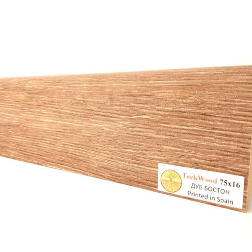 Плинтус МДФ ламинированный TeckWood Дуб Бостон 2150×75×16 Плинтус МДФ ламинированный TeckWood Дуб Бостон 2150×75×16