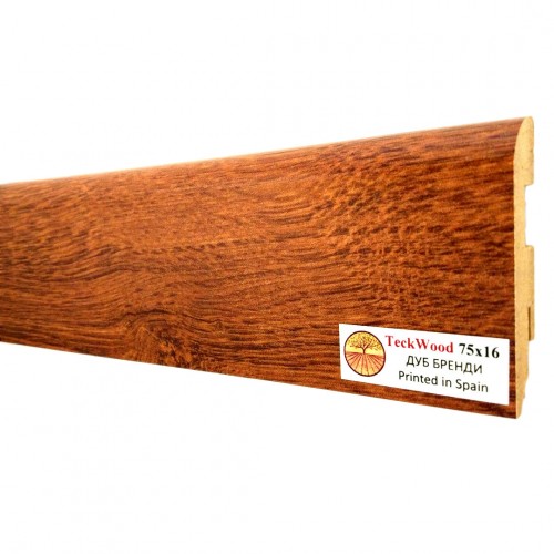 Плинтус МДФ ламинированный TeckWood Дуб Бренди Oak Brandy 2000×75×16