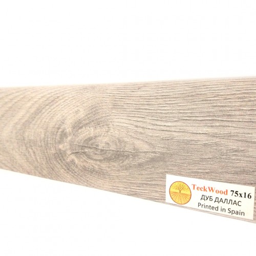 Плинтус МДФ ламинированный TeckWood Дуб Даллас 2150×75×16 Плинтус МДФ ламинированный TeckWood Дуб Даллас 2150×75×16