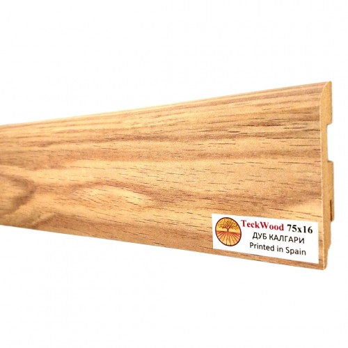 Плинтус МДФ ламинированный TeckWood Дуб Калгари 2150×75×16 Плинтус МДФ ламинированный TeckWood Дуб Калгари 2150×75×16