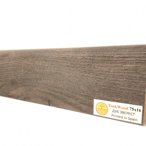 Плинтус МДФ ламинированный TeckWood Дуб Эверест 2150×75×16