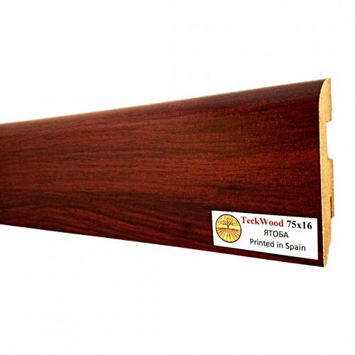 Плинтус МДФ ламинированный TeckWood Ятоба 2150×75×16 Плинтус МДФ ламинированный TeckWood Ятоба 2150×75×16